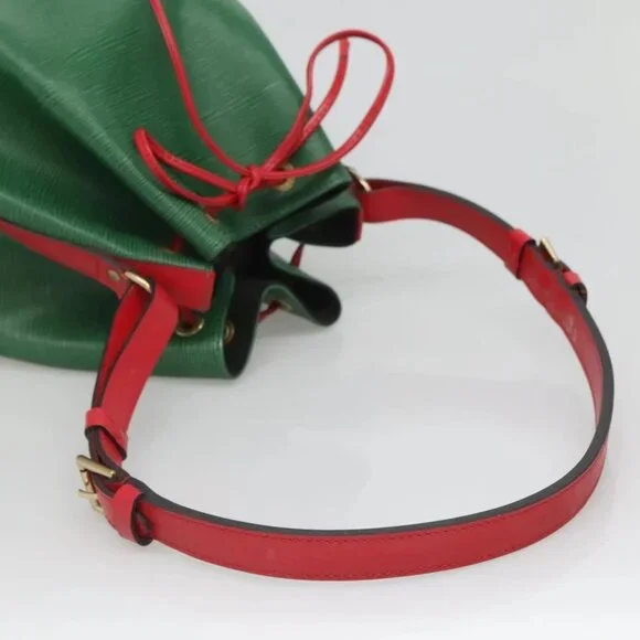 LOUIS VUITTON Epi Petit Noe Shoulder Bag Bicolor Green Red M44147 LV Auth - Picture 11 of 15